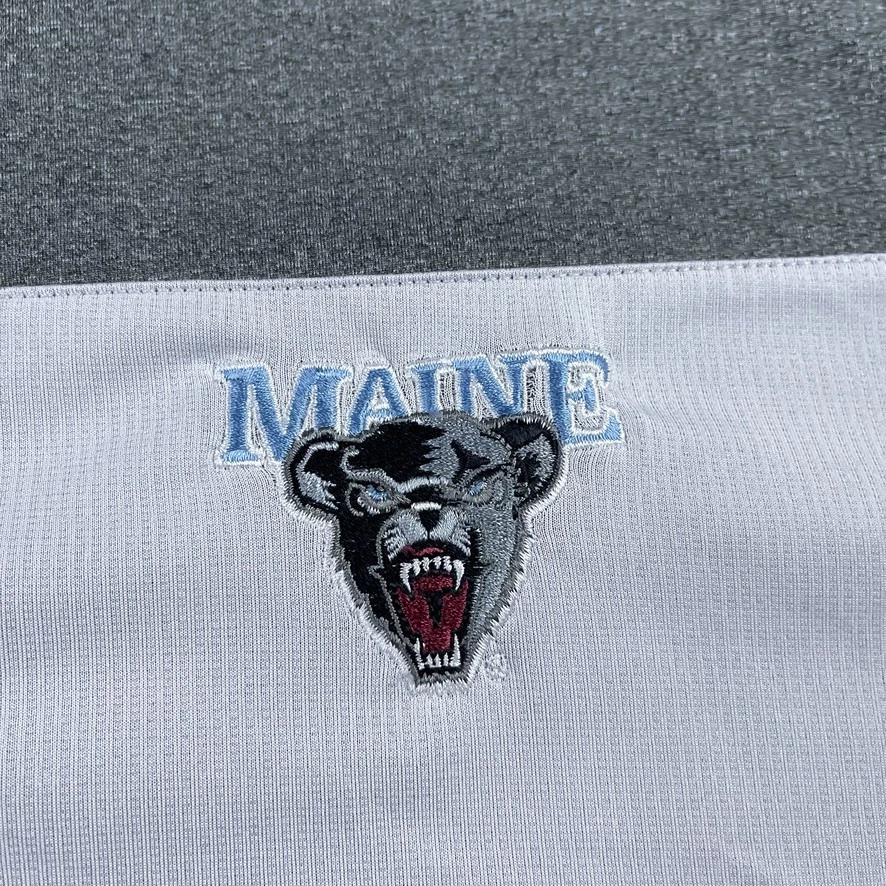 Suéter masculino Maine Black Bears XL cinza Columbia golfe desempenho zíper pulôver - Imagem 3 de 4