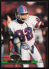 Vance Johnson Autographed 1993 Stadium Club Card #188 Denver Broncos
