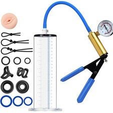 Male Enhancement Pump System,Male Enhancement Vacuum Pump with Gauge 9 x 2.75...
