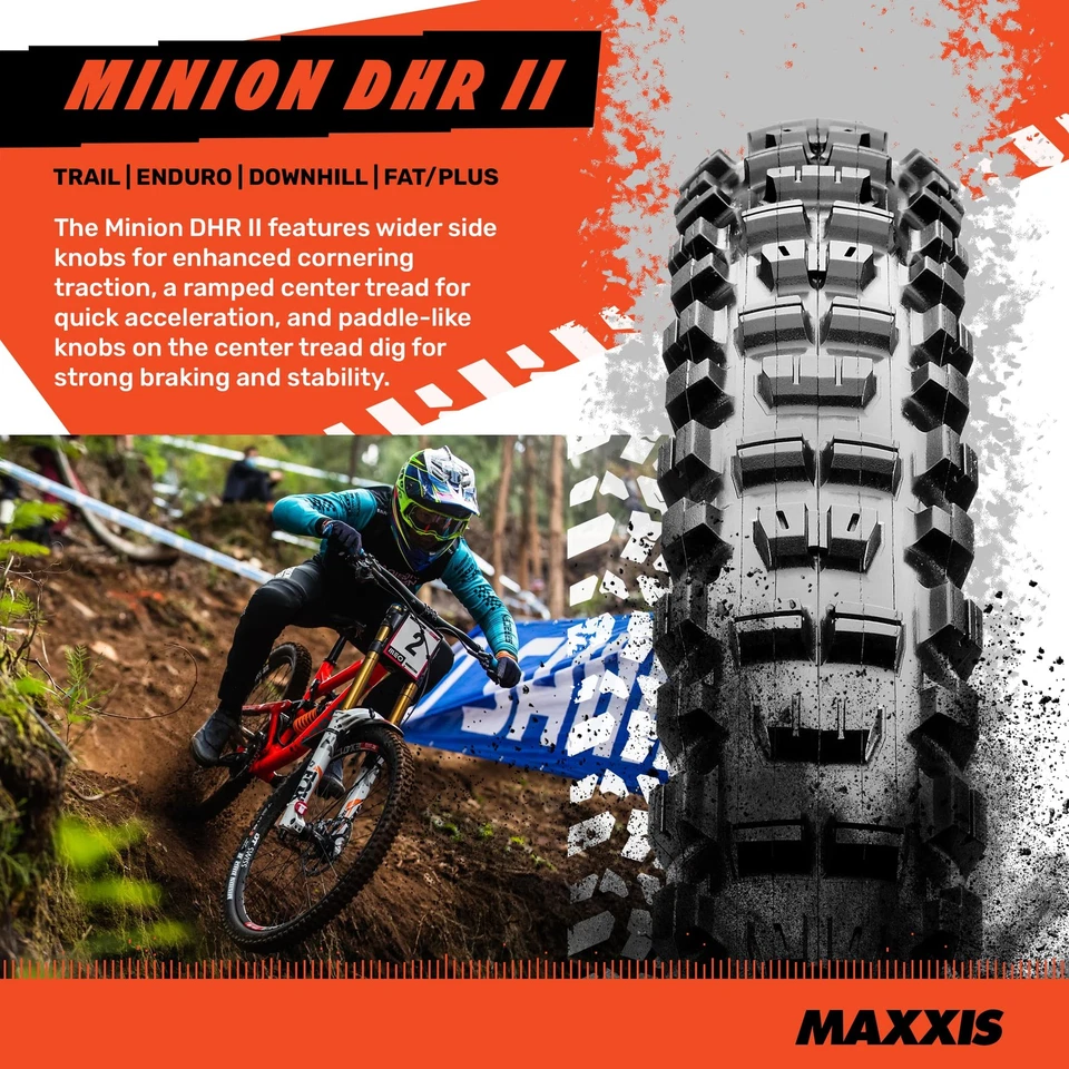 Minion DHR II - 24x2.30 - E25 (Non-Tubeless) | Dual Compound EXO - E25 Rating... - Image 2 of 4