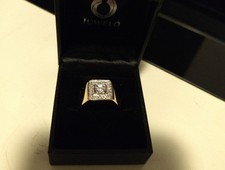 Wertvoller Herrenring Diamantring - Gold 585er, Diamanten, Zertifikat mit Wert