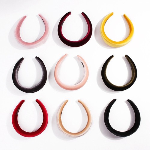 Moda Mujeres Acolchado Terciopelo Diadema Aro Diadema Diadema Accesorios - Imagen 3 de 24