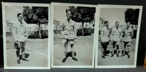 WW2 Egypt three RAF Corporals at Heliopolis - three photos 9 by 6cm