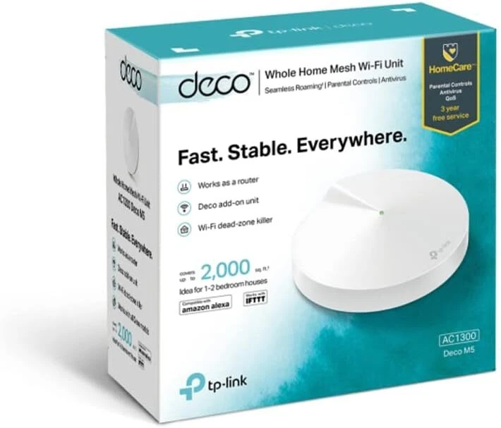 TP-Link Deco M5 WLAN Mesh Router Dualband Repeater 2 Gigabit LAN Port 1300Mbit/s - Bild 4 von 4