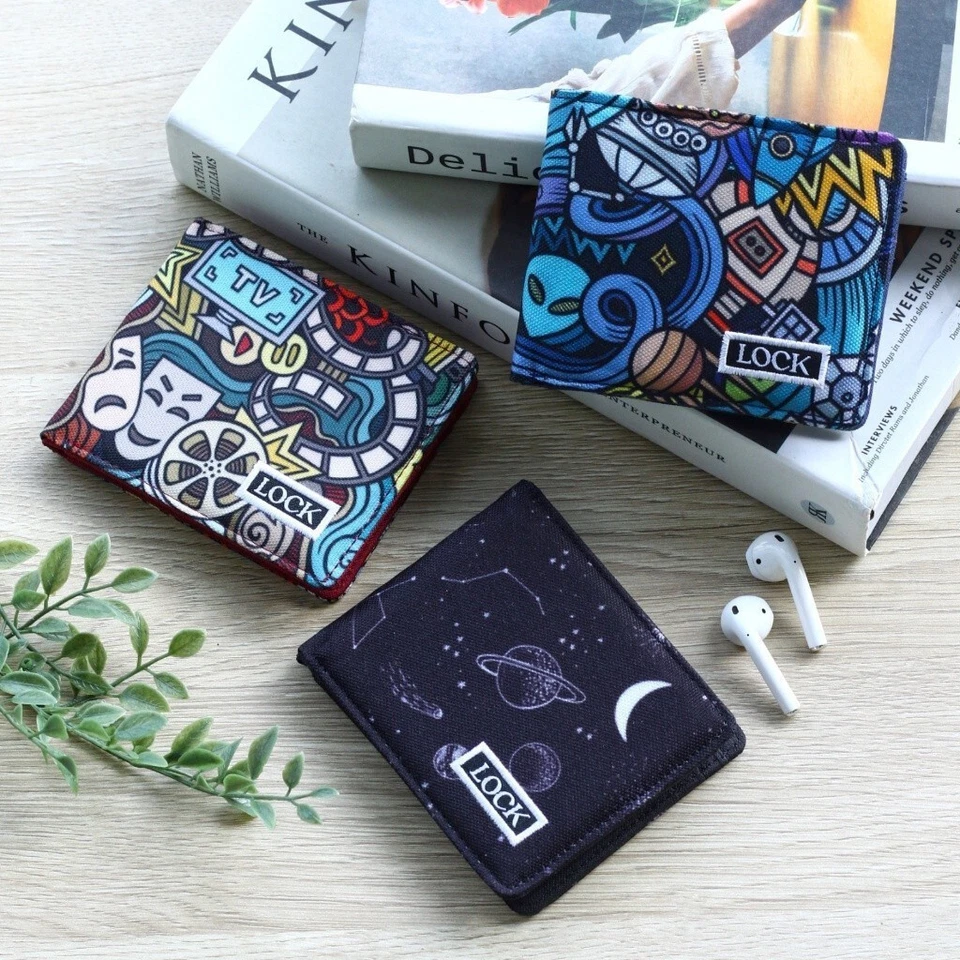 Mens Boys Girls Camouflage New Canvas Bifold Wallet - Image 2 of 2