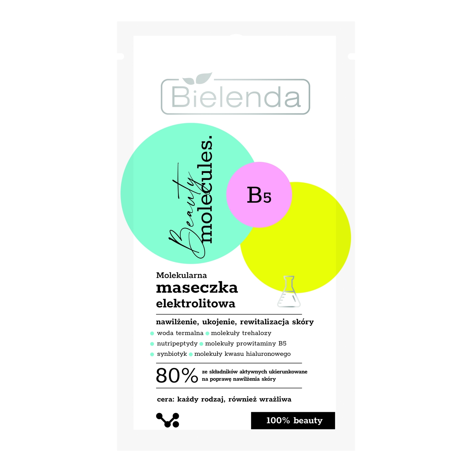 Bielenda Beauty Molecules Soothing  Moisturizing Molecular Electrolyte Mask 8g
