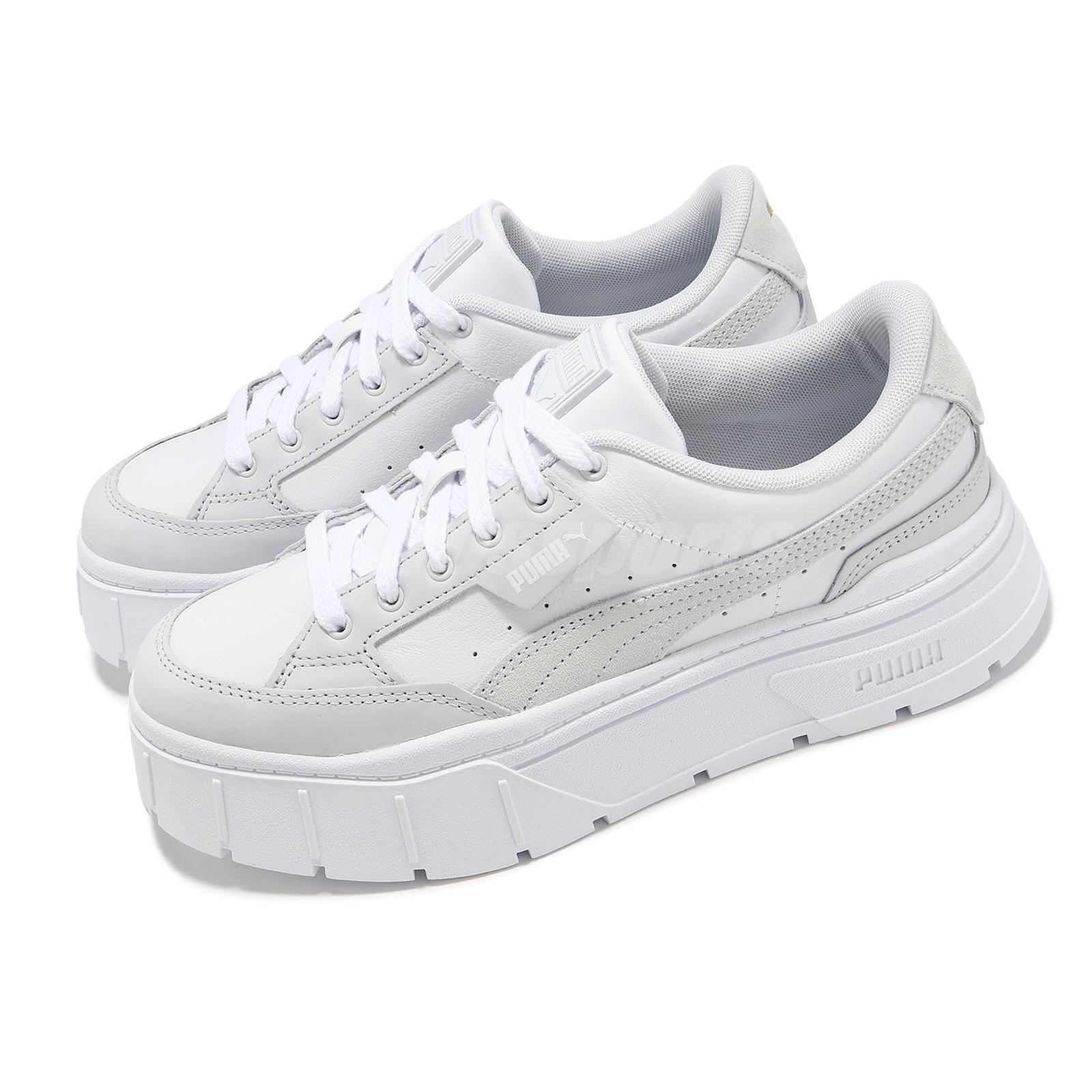 Puma Mayze Stack Luxe Wns White Silver Mist Women Platform Casual 