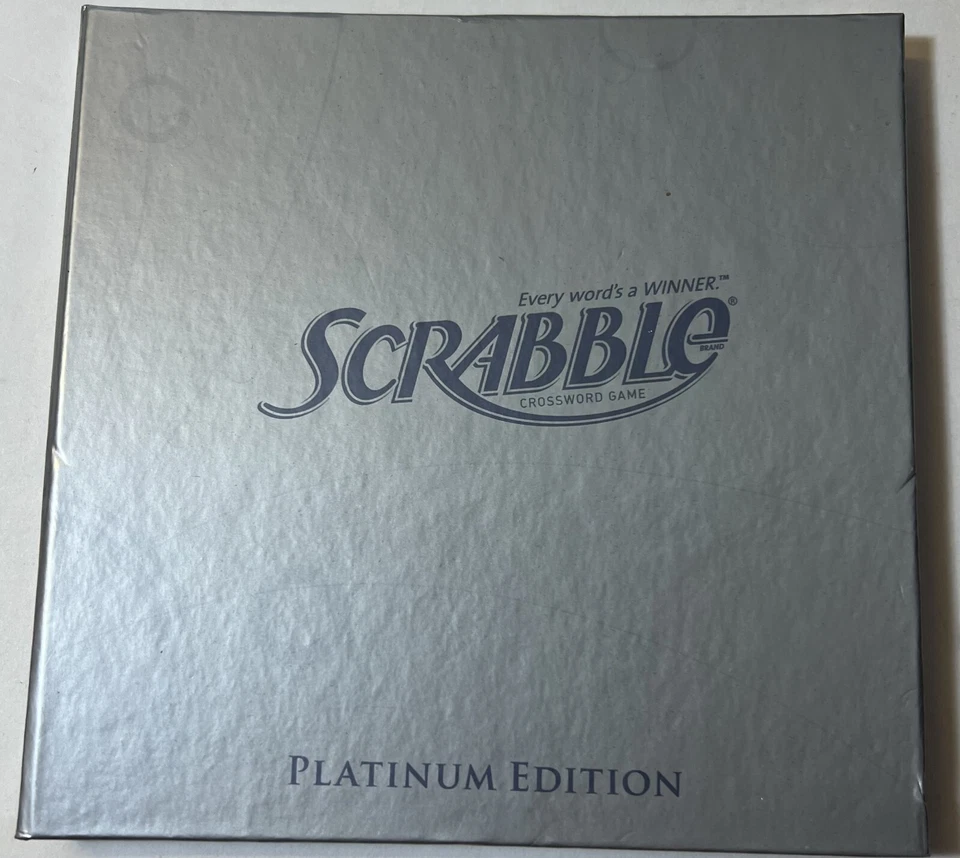 Scrabble Platinum Edition Adult Collectible Rotating Board Missing Pencil - Image 4 of 4