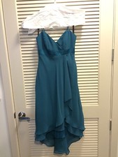 Alfred Angelo Bridesmaid Dress Size 4 Style 6471 in Tealness