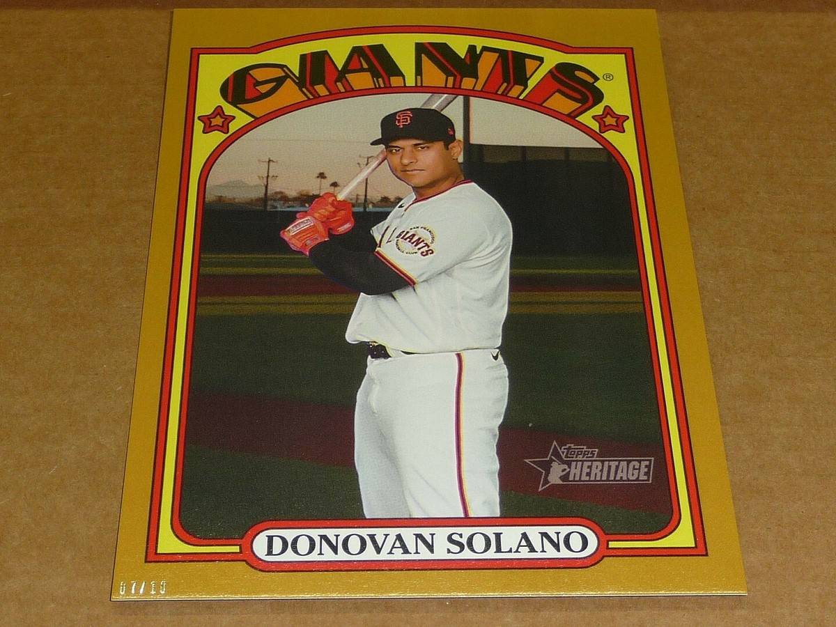 2021 Topps Heritage JUMBO GOLD 5 X 7 07/10 DONOVAN SOLANO GIANTS