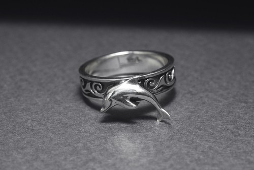 Unico anello dophin oceano onde ornamento gioielli fatti a mano donna gioielli eleganti - Foto 6 di 10
