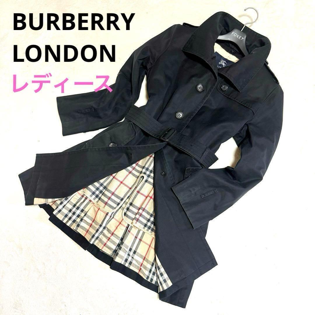 BURBERRY LONDON Trench Coat, Black Women's size 44 From