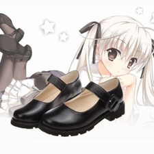 Zapatos Re:Zero kara Hajimeru Isekai Seikatsu Rem Ram JK cosplay negros punta redonda