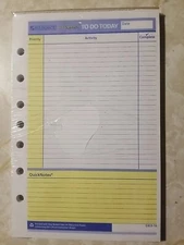 New At-A-Glance Quick Notes Daily To Do Today Planner Sheets 5.5"x8.5" 