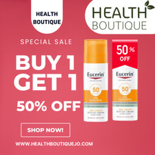 Eucerin Sun Gel-Cream Oil Control Spf 50+, 50Ml * 2 Packs Offer