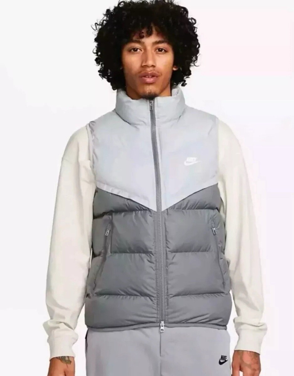 Nike Storm-FIT Windrunner Primaloft Puffer Vest Gray Mens Sz S