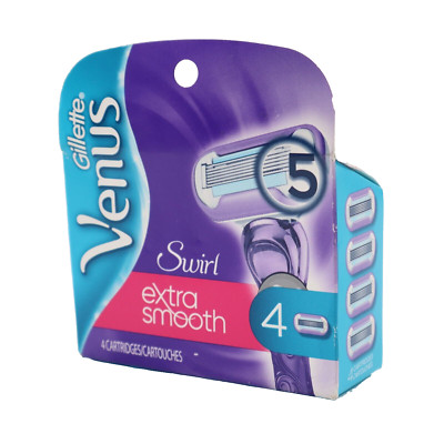  Gillette Venus Swirl & Platinum Deluxe Smooth 5 Blade 4 Cartridges SHIPS TODAY