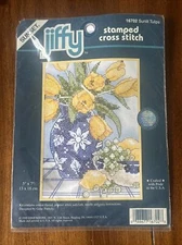 Dimensions Sunset 16702 Sunlit Tulips Counted Cross Stitch Kit Gene Frehely