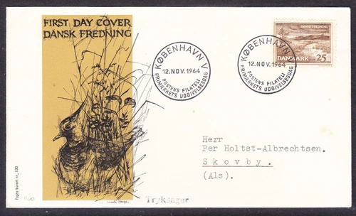 Denmark 1964 Natural Preservation First Day Cover Addressed