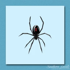 Black Widow Spider - Vinyl Decal Sticker - c235 - 3.25" x 3.75"