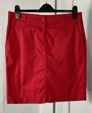 marks and spencer Size 12 Skirt Red Summer Casual Work 100 Cotton 276