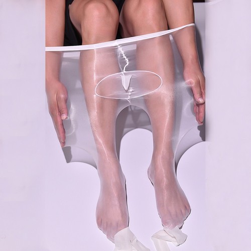 Para Hombres Sexy Aceite Transparente Brillante Pantimedias Medias Utral-Finas Medias Funda - Imagen 20 de 45