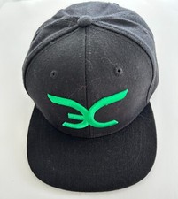 ECJ BLACK AND GREEN LOGO SNAPBACK BASEBALL CAP HAT ECJ LUXE COLLECTION NEW NOTAG