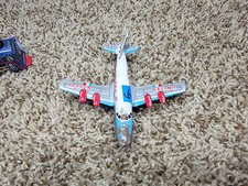 Marusyo United Airlines N7002U Boeing 720 - Tin Friction Airplane - Made Japan