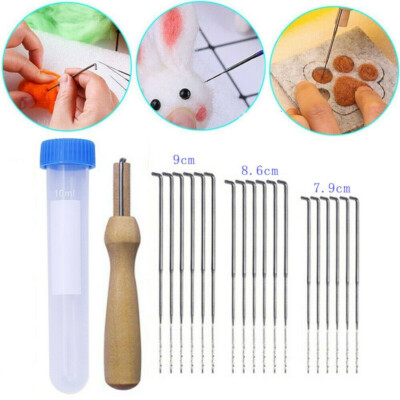 18x Filznadeln Wollfilznadeln DIY Filzen Craft Werkzeug Set mit Flasch und Griff