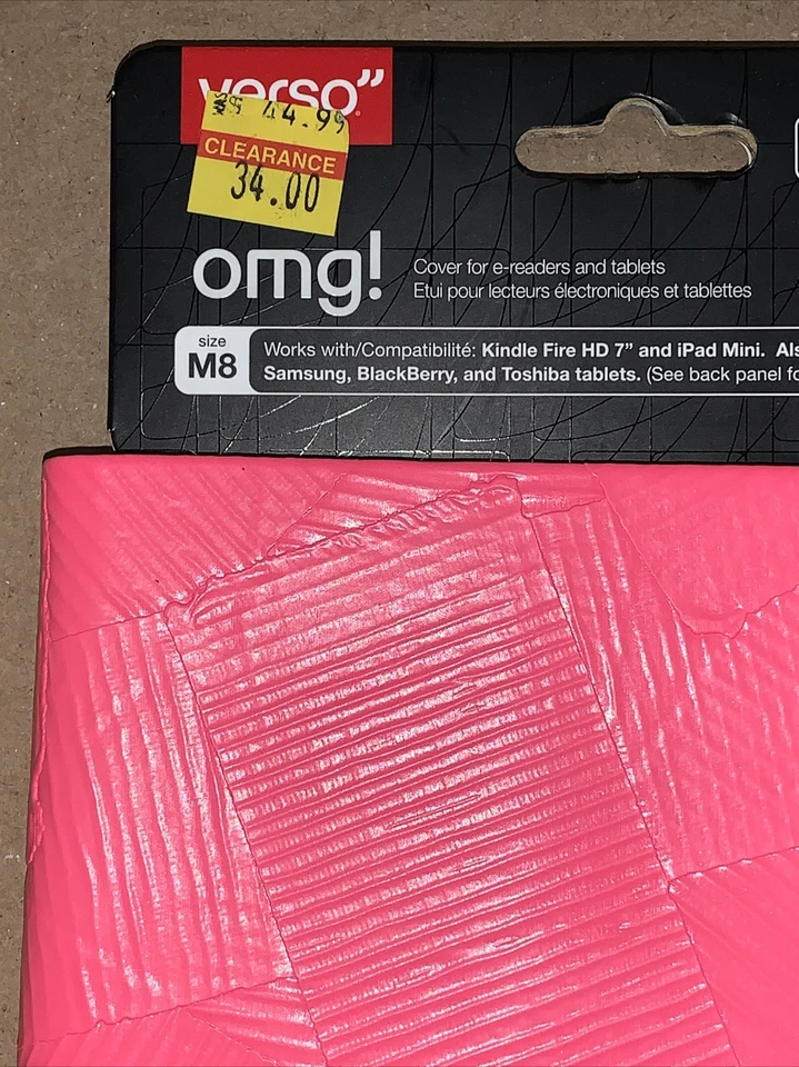 Verso "OMG!" M8 Standing Cover - Kindle Fire HD 7 - iPad Mini - Hot Pink #C2 - Image 3 of 4