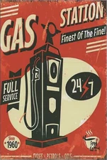 Gas Station Pump 24/7 ~ New 2024 Image Card 4x6 inches UNP 10329.2