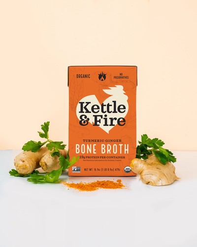 Turmeric Ginger Chicken Bone Broth, Shelf-Stable, 16.9 oz - Picture 2 of 6