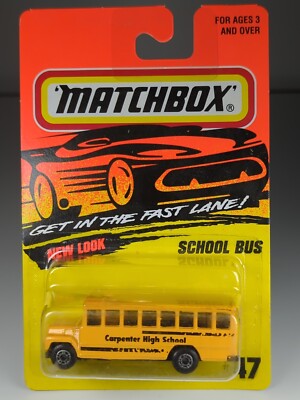 SCHOOL BUS CARPENTER HIGH SCHOOL MATCHBOX #47 DIECAST REPLICA  A9