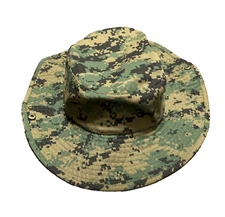 Camouflage Army  Forest Green Black Bucket Hat Gelante Y2K Trendy Chin Strap