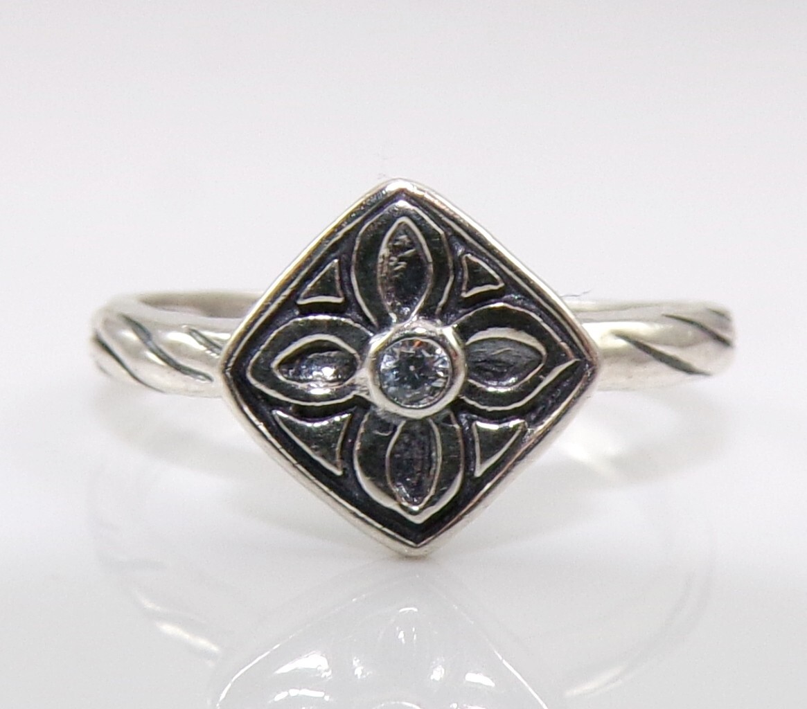 Silpada R2465 Sterling Silver Stackable Belle Fle… - image 1