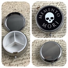 Memento Mori Skull Pill Box Three Compartment