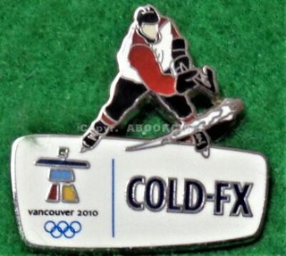 2010 OLYMPICS COLD FX w/ Hockey Slap Shot Vancouver Pin