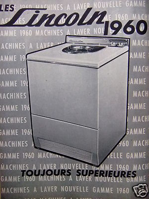 Publicité Vintage Machine à Laver Lincoln (1970) | Magazine Noir Et Blanc 23x31cm