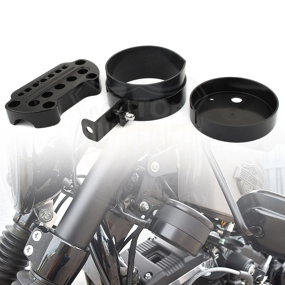 Abrazadera indicadora de reubicación soporte velocímetro lateral Harley Sportster XL 883 Foto 4 de 4