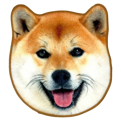 Shiba Inu Red Die-cut Realistic Motif Towel Made in Imabari Japan Cute Dog Towel - Picture 3 of 6