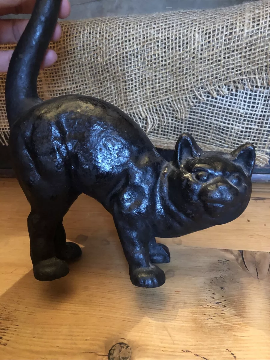 1930's Cast Iron Scaredy Cat Doorstop on Chairish.com