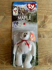 1999 McDonalds Ty Beanie Baby Maple the Bear 1993 READ NOS Original Packaging