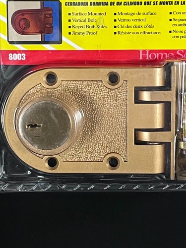Mag Security Deadbolt Double Cylinder-Surface Mount-Vertical Bolt- 8003 NEW - Picture 3 of 8