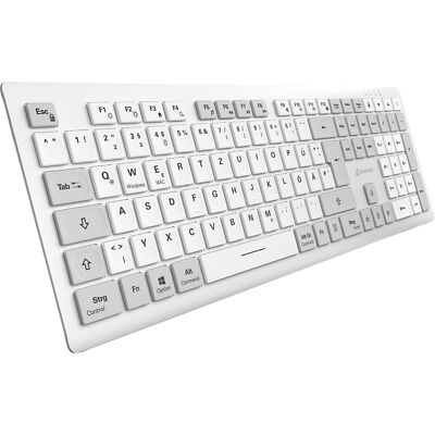 Sharkoon OfficePal K30W, Tastatur, weiß