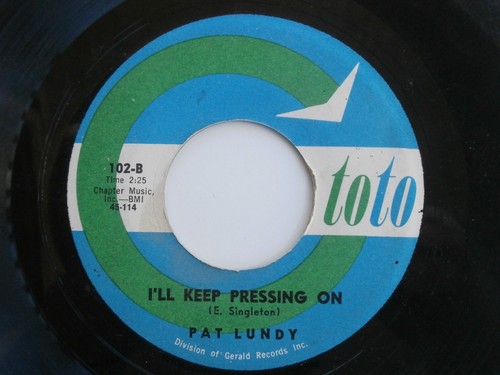 Soul Sister Pat Lundy (The Symbols) 1962 Toto 102 45 Record Play It Again RARE! - Picture 3 of 4