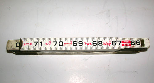 Lufkin Folding Rule Red End Wood Two Way #966 USA Minor Wear 6 foot - Imagen 2 de 4
