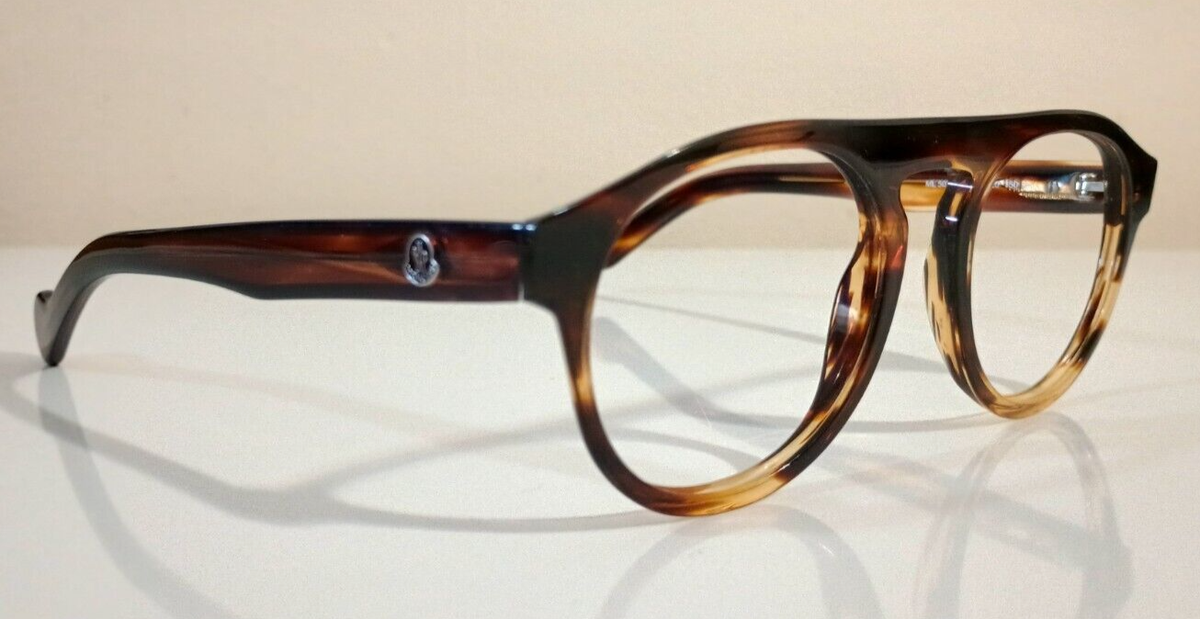 New MONCLER ML 5028-050-51 Tortoise Eyeglasses | eBay