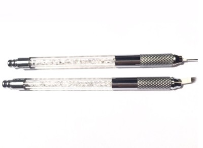 Microblading Stift, Silber Kristall Stift Werkzeug, SPMU Microblade Nadel Grip Liner