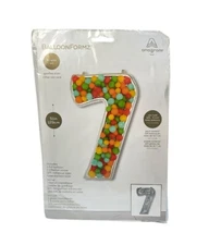 Extra Large 32” x 51” Anagram Foil Balloon Formz Number 7 NEW Sealed