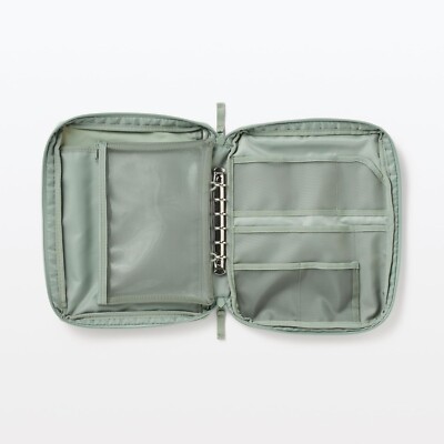MUJI A5 wide Collection Case with selectable pocket Ivory Black